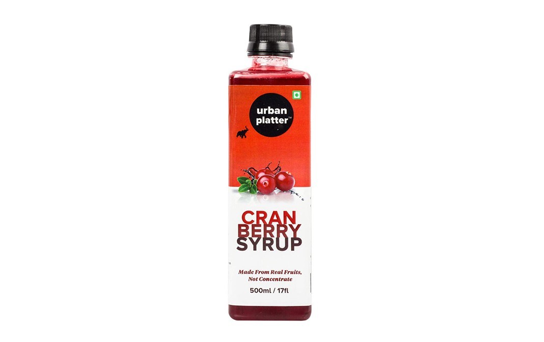 Urban Platter Cran Berry Syrup    Plastic Bottle  500 millilitre